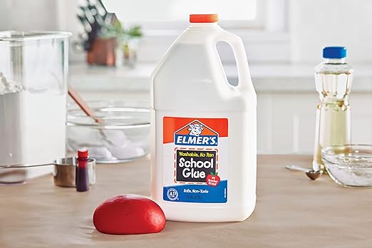 Elmer's White Liquid School Glue, 1 Gallon, Safe, Washable, 1 Count, - #1 Teacher Brand, Bulk Arts & Crafts, Projects, Classroom Supplies, Great for Making Slime