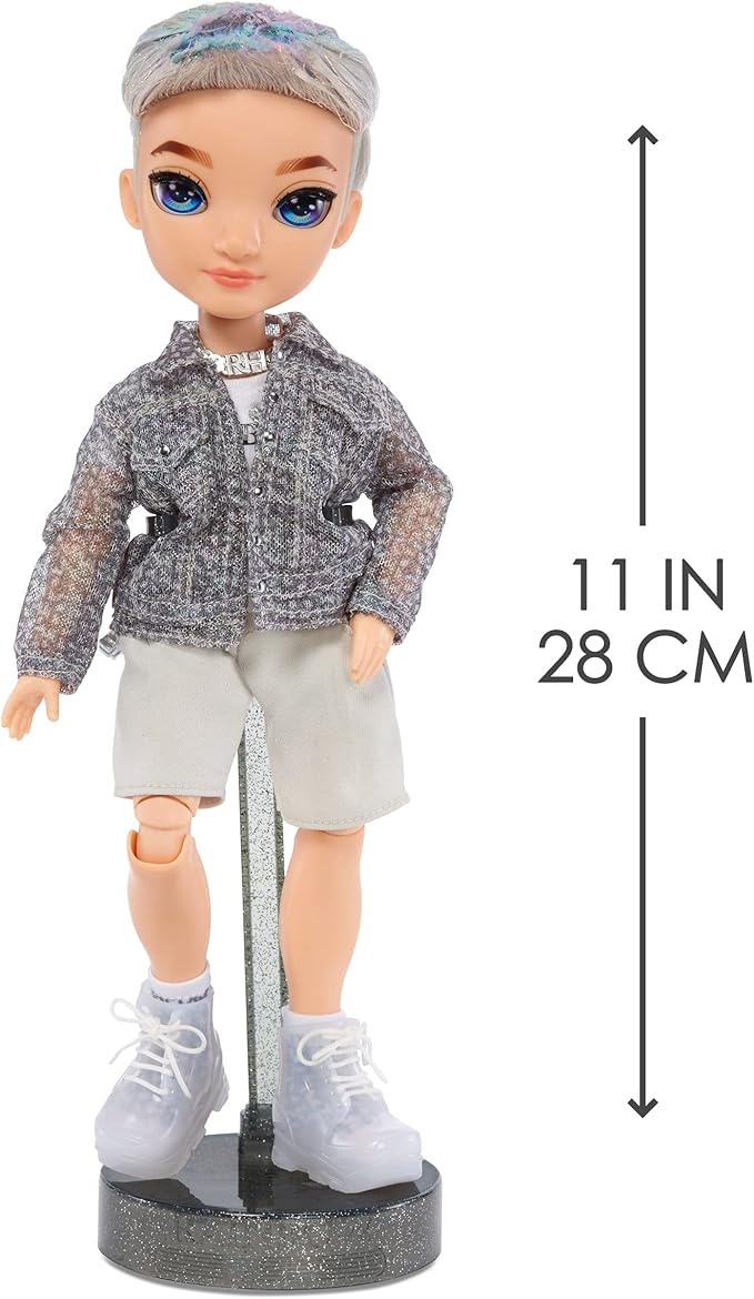 Rainbow High Aidan- Purple Boy Fashion Doll. Fashionable Outfit & 10+ Colorful Play Accessories. Great Gift for Kids 4-12 Years Old and Collectors.