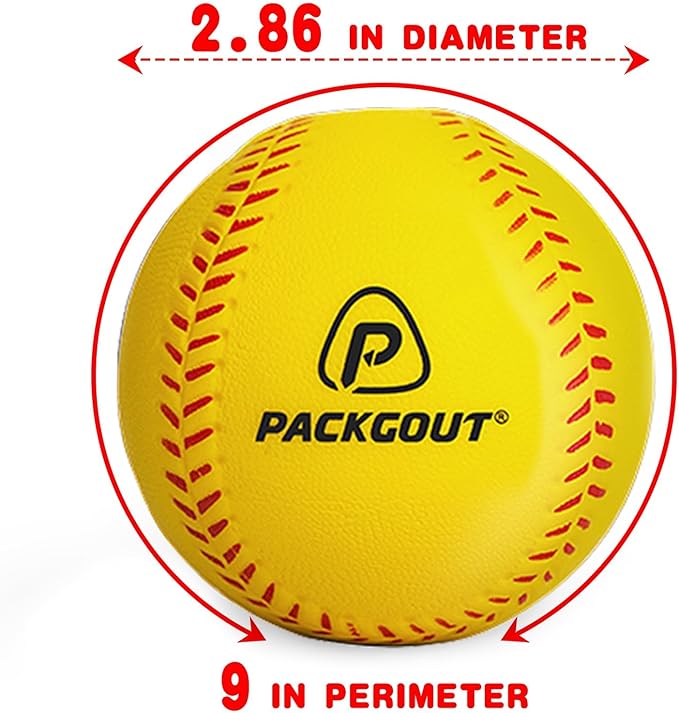 PACKGOUT Soft Foam Baseballs for Kids & Teenagers - Practice & Replacement Balls