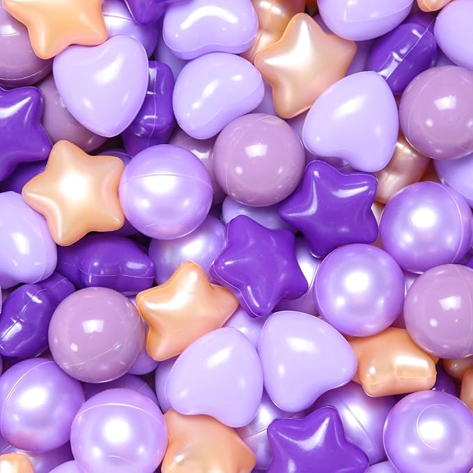 STARBOLO Star Ball Pit Balls for Toddlers -50 100 200 500 Plastic Shape Ball Non-Toxic Non-Phthalate Non-BPA for Safe Play,Baby Kids Shape Boys Girls Festival Party Decoration