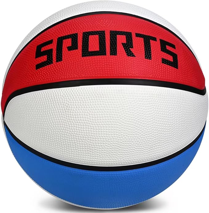 KUYOTQ Kids Youth Adult Size 3/4/5/6/7 (22/25.5/27.5/28.5/29.5") Basketball Premium Rubber or Faux Leather Basketball Indoor Outdoor Basketball for Boys Girls Womens Mens Basketball Gifts (Deflated)