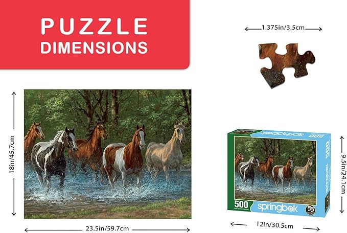 Springbok 500 Piece Jigsaw Puzzle Summer Creek Multi, Large/18 x 23.5"