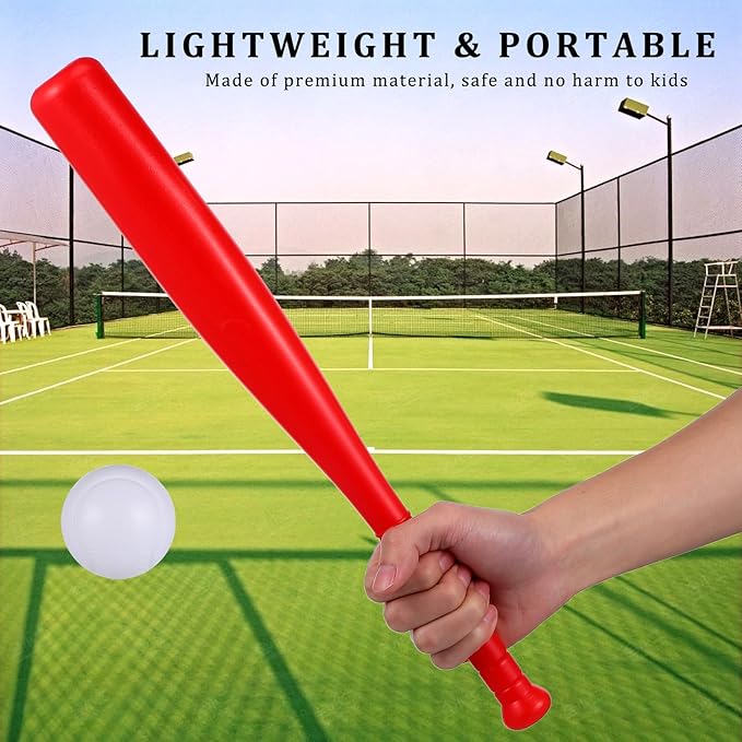 TOYANDONA 6pcs Kids Outdoor Baseball Practice Toys Children Toddlers Baseball Bats Baseballs Batting Skill Training Kids Toddlers