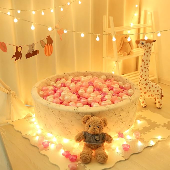 Star Ball Pit Balls for Toddlers -100pcs Phthalate Free BPA Free Non-Toxic Crush Proof Play Balls Play Tent Pool Playhouse Playpen Party Decoration.