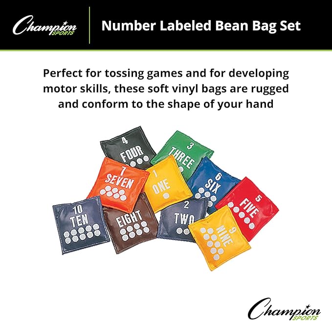 Champion Sports 5 Inch Numbered Bean Bag Set