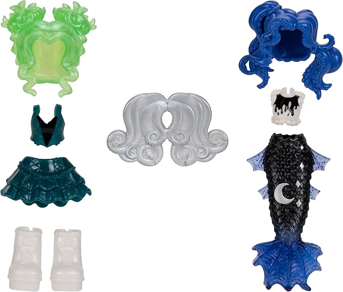 Royale High 3” Dark Mystic Mermaid Fashion Doll - 1 Figure with 9 Fashion Accessories - Virtual Item Code Included - Series 3 - Ages 5+