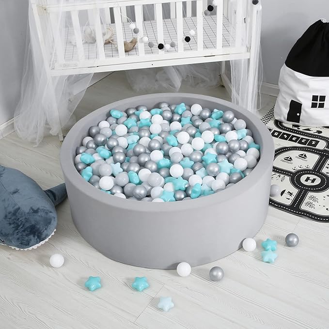GOGOSO Ball Pit Balls for Toddlers Kids Plastic Balls for Ball-Pit Playpen Pool Baby Play Pastel BPA-Free Non Toxic Play Pastel Crush Proof Bal 50 100 200 500 1000 Count