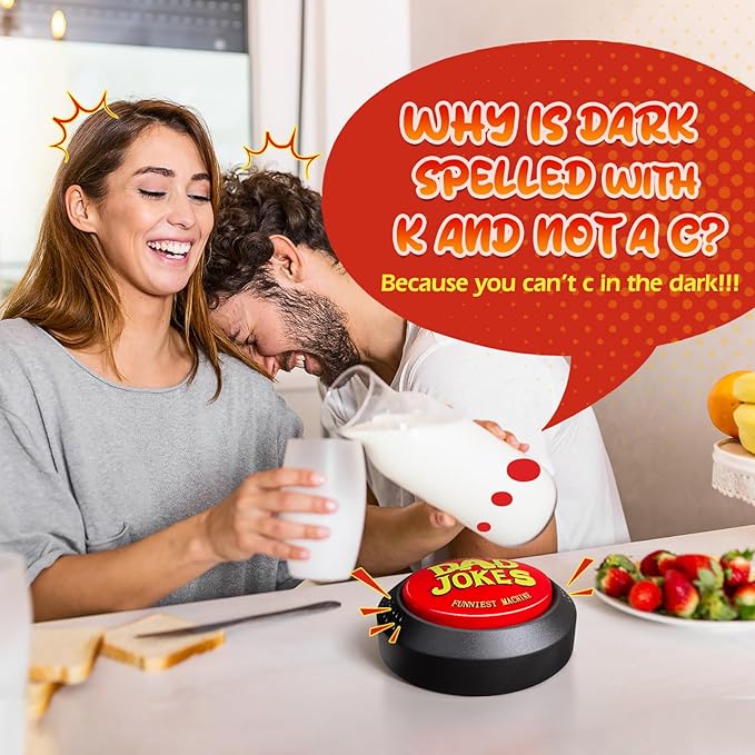 Dad Jokes Generator Button,Contains 300 Funny Dad Jokes,Best Fun Gifts For Dad/Father/Husband/Men,Suitable For Birthday Gifts/Father's Day/Christmas/White Elephant Day/Anniversaries,Make Dad Laugh!