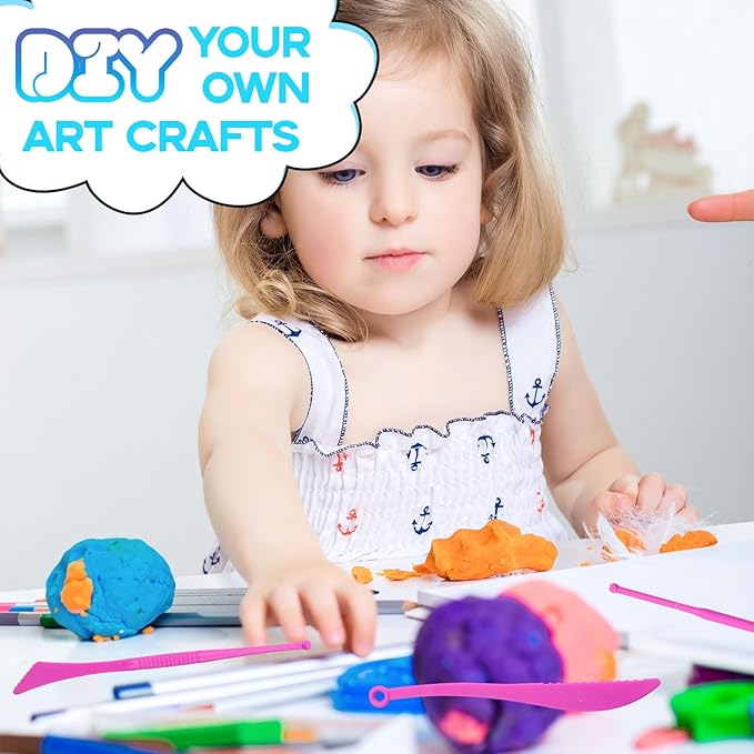 Air Dry Clay - 32 Colors Modeling Clay Kit with 3 Sculpting Tools,Safe & Non-Toxic,DIY Magic Gifts Toys for Boys,Girls,Kids