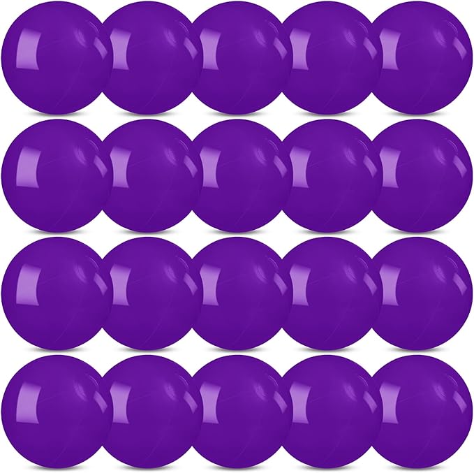 20 Pack Purple Beach Ball - 12Inch Blow Up Beach Ball Party Supplies for Kids, Inflatable Floating Balls for Summer Pool Parties, Outdoor Activities & Birthday Decorations (Purple)