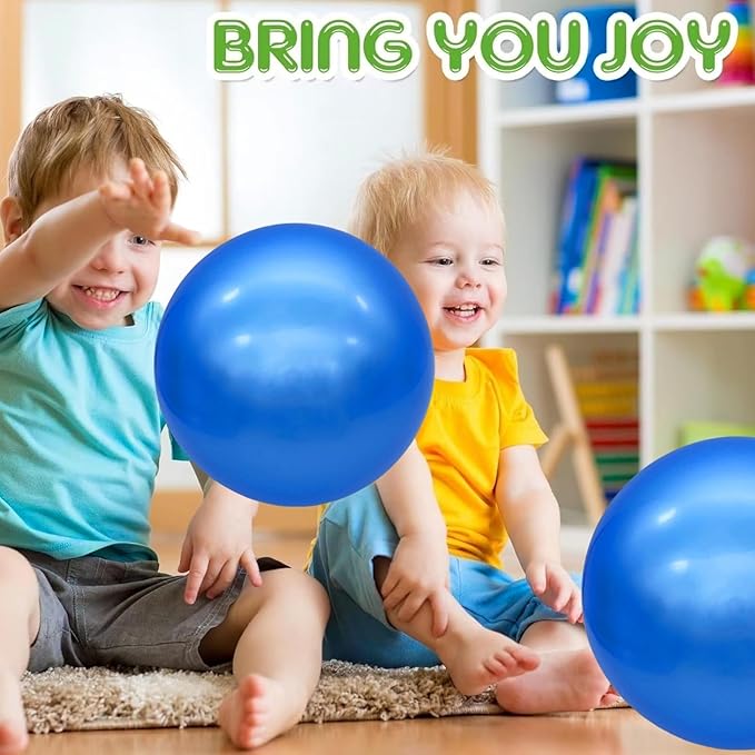 6 Pcs Playground Balls for Kids, 9 Inch Inflatable Bouncy Balls with Pump for Kickball, Dodgeballs, Indoor Outdoor Play Balls