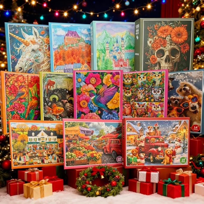 Divine Bloom Steed 1000-Piece Jigsaw Puzzle for Adults –Challenging Enchanted Unicorn with Flower Mane Art, Premium Matte Finish, 27.56 x 19.68 Inches, Perfect for Game Nights