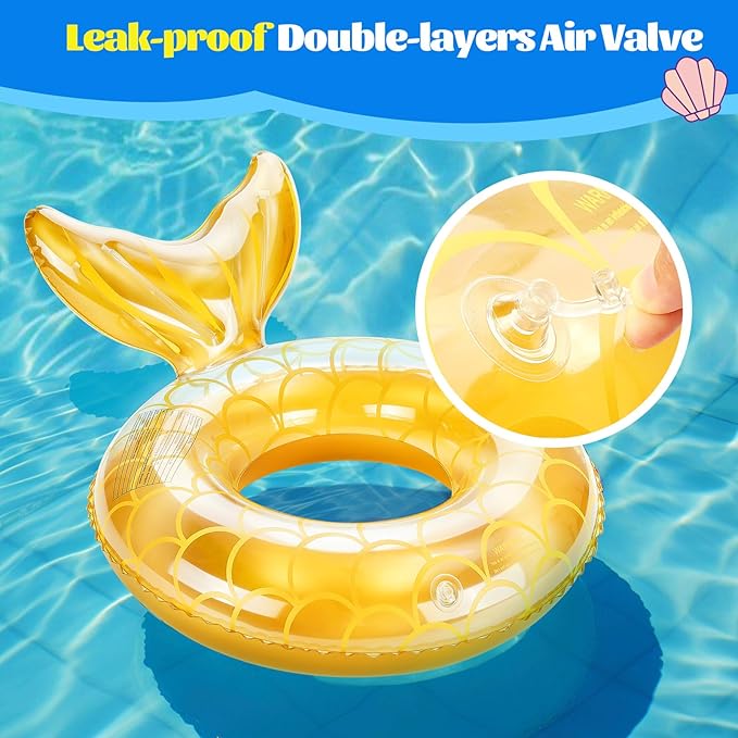 MoKo Inflatable Swimming Ring, Cute Pool Float Tube Decorations Swim Tubes Outdoor Pool Beach Water Floats Party Supplies Floaties