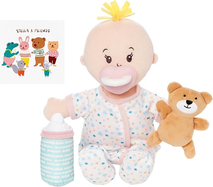 Manhattan Toy Wee Baby Stella Sleepy Time Scents Soft Doll Set, 12",Peach