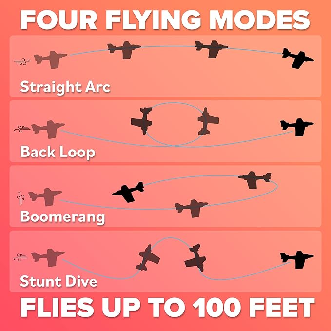 Foam Airplanes for Kids: Airplane Toy Glider Plane Styrofoam Airplanes - Best Easter Stuffers for Boys for All Ages 4 5 6 7 8 + Year Old - Outside Toys Air Planes Outdoor Army Toys for Kids Presents