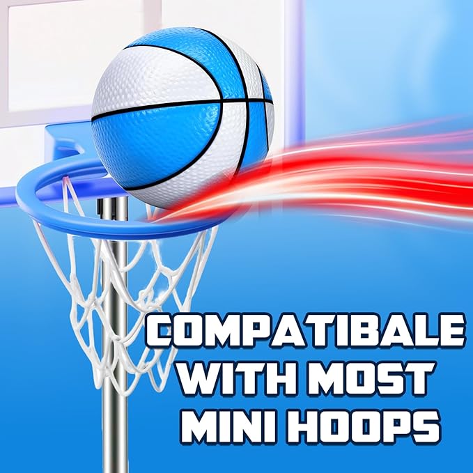 6 Pack Pool Basketball, Swimming Pool Rubber Basketball Toy for Kids and Adults, Great for Floating Water Basketball Hoops Toys Beach Pool Games Pool Party
