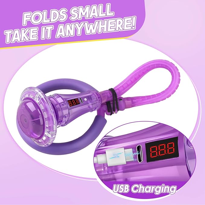 Dolanus Skip Toy with Counter- Laps, Time, Distance, Toys for 5-12 Year Old Kids, Girls Birthday Gifts for Age 5 6 7 8 9 10 11 12, Outdoor Outside Sports Games, Girls Toys Ages 6-8 8-13 (Purple)