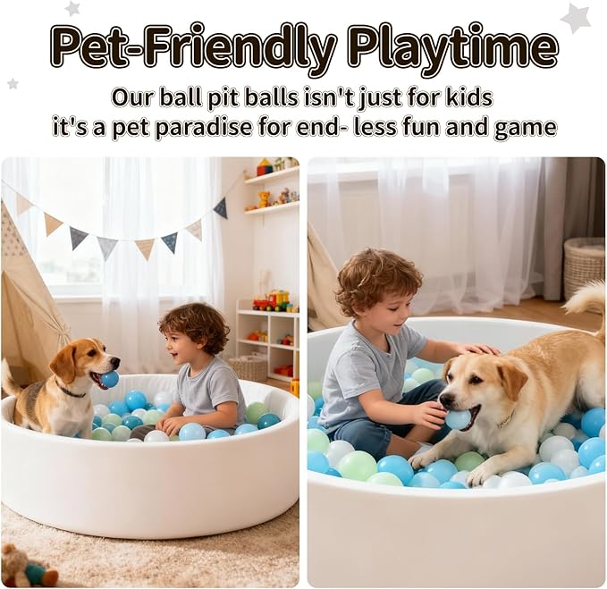 STARBOLO Ball Pit Balls for Toddlers Phthalate Free BPA Free Non-Toxic Crush Proof Play Balls for Toddlers Kids Pool Playhouse Pack of 100 200 500