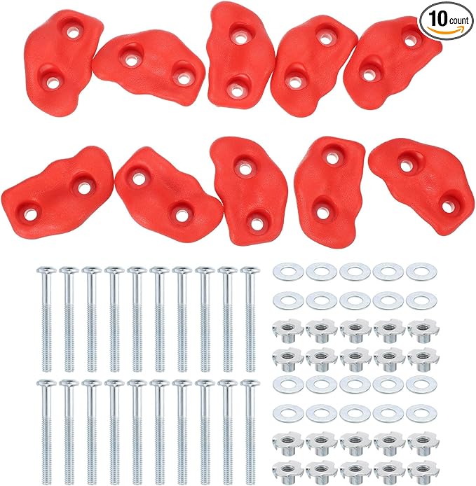 PATIKIL Climbing Rock Wall Grips Play Set Climber Attachments with Double Hole