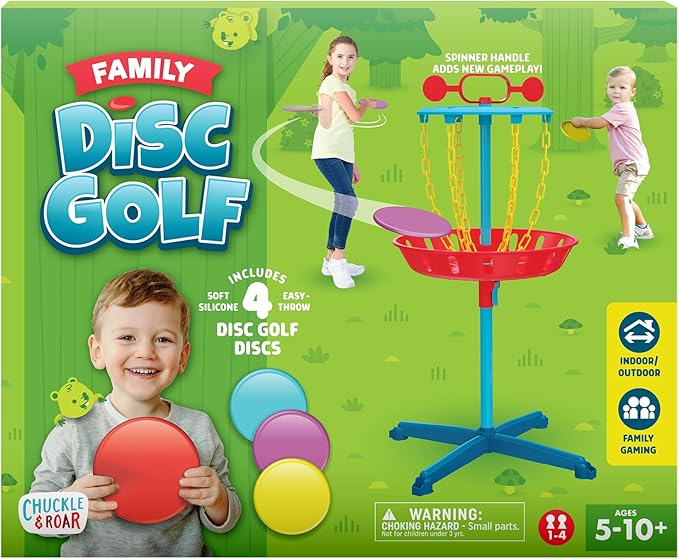 Chuckle & Roar - Family Disc Golf - Indoor or Outdoor - Fun and Family Friendly Introduction to Disc Golf - Safe and Durable - Ages 3 and Up