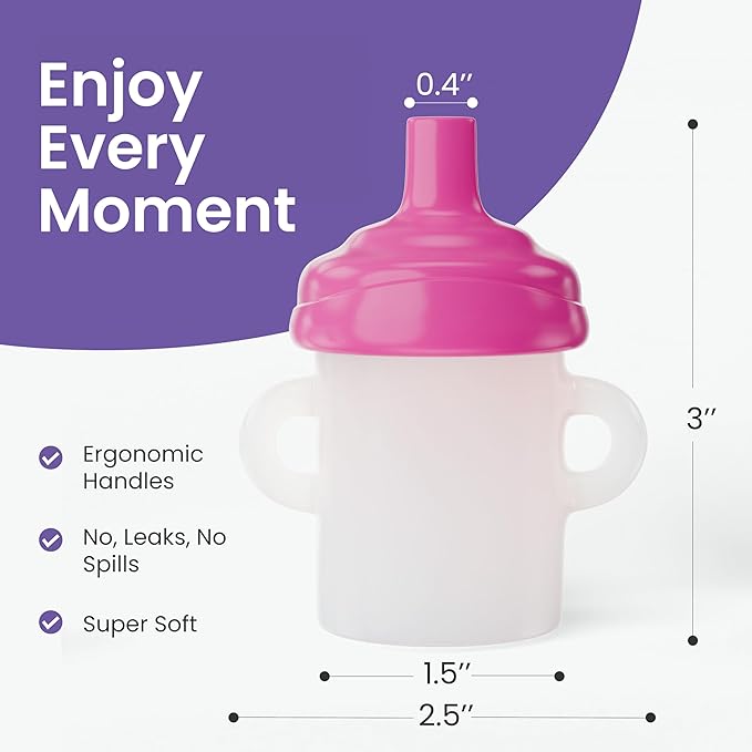 Doll Buddies Sippy Cup for Baby Alive Dolls | Sippy Dolls Accessories Compatible with Baby Alive Dolls that Drink and Wet | Doll Sippy Cup can be Filled with Water | 3 Pack