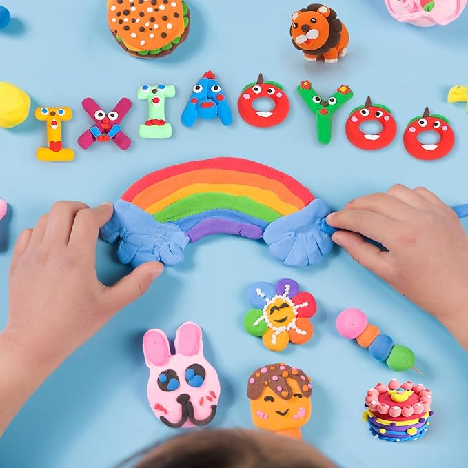 Air Dry Clay for Kids, 158 Colors Modeling Clay Kit, DIY Model Toys with Sculpting Tools, School Arts & Crafts Set, Safe & Non-Toxic, Birthday & Christmas Gifts for Boys Girls Ages 3-12