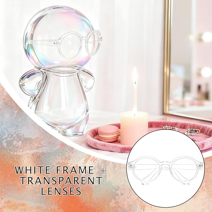 Doll Glasses Accessories for 17cm Dolls,Set of 5 Mini Glasses for 3.94-6.69 Inch (10-17 cm) Doll，lear Lenses, for Crafts, Dolls, Personalized Outfits