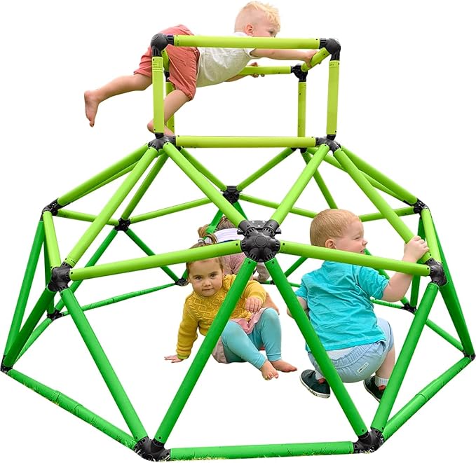Eezy Peezy Climber with Top - Active Indoor Outdoor Play Set Climbing Dome Equipment Toys - Fun for Kids Ages 3 to 6 Years Old, Green