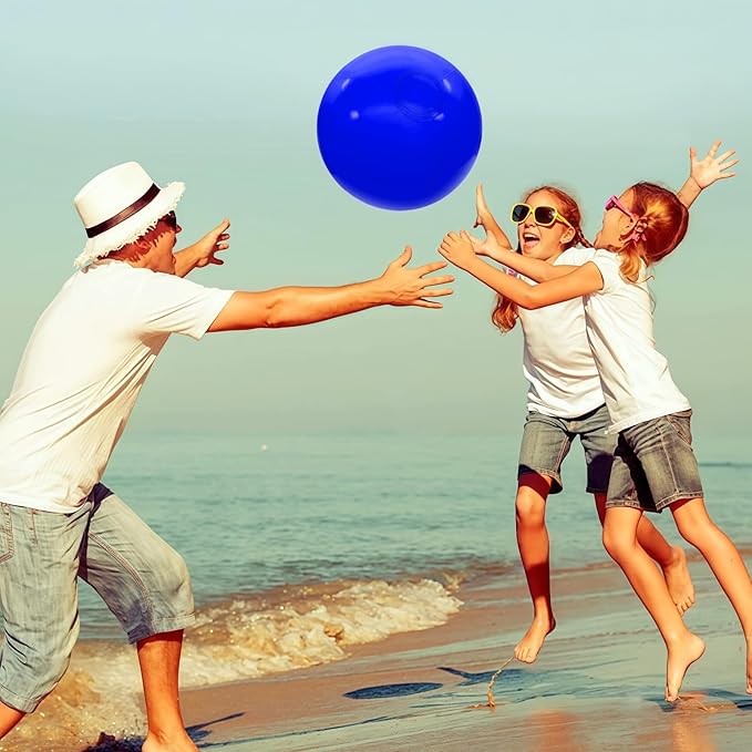 6 Pack Beach Balls, Large Inflatable Beach Balls Bulk, for Parties, Beach, Pools & Play