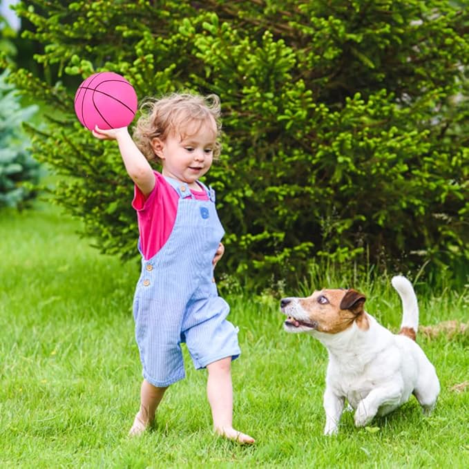 24Pcs 5 Inch Mini Basketballs, Small Basketball with Pump for Kids Adult Colorful Rubber Inflatable Basketball for Mini Hoops & Over Door Hoops Pool, Indoors, Outdoors