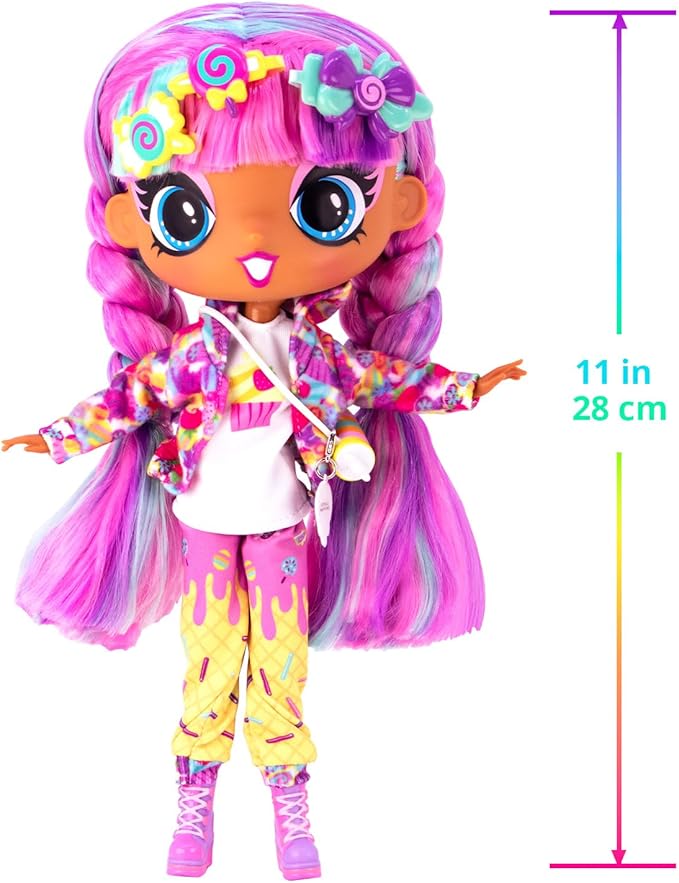 Decora Fashion Girlz 11" Doll - Sweetie Stickers & Endless Style Fun for Creative Play