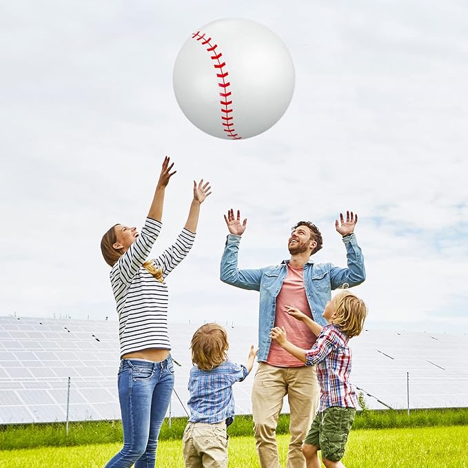 Bencailor 3 Pieces 26 Inch Inflatable Baseballs Large Inflatable Beach Ball Giant Inflatable Baseball Baseball Toys Bulk for Teens Adults Beach Game Outdoor Party Favor Sport Activity