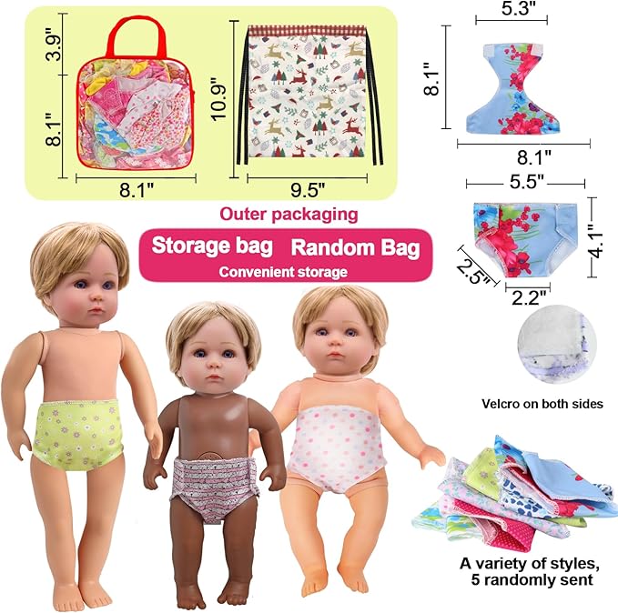 Alive Baby Doll Clothes and Accessories - 10 Sets Girl Doll Clothes Dress for 12 13 14 15 Inch Dolls, Baby Doll Clothes - Dolls Outfits Accessories with Hairpin & Underwear 22 Pcs for Girls Gift