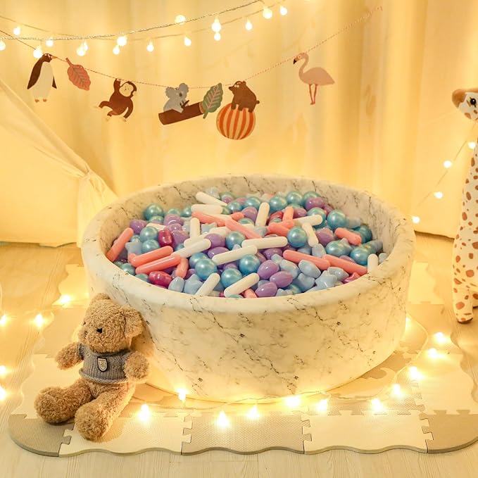 STARBOLO Ball Pit Balls for Kids -Pack of 150 200 500 Colorful Ball Pit Balls Crush Proof Plastic Toy Balls for Toddlers Ball Pit, Ball Pit Play Tent, Baby Pool Water Toys