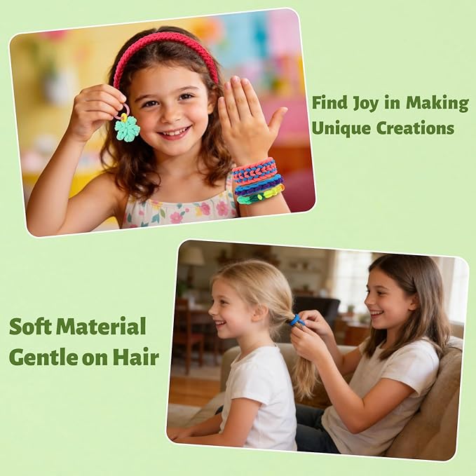 IQKidz Arts and Crafts for Kids Ages 6-8 8-12, Bracelets Making Loom Kit with 1000+ Loop Bands, DIY Hair Tie Bracelet Make Toy Set, Great Birthday Present for Girls 7 9 10 11 13 Year Old