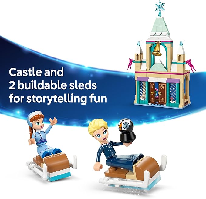 LEGO Disney Frozen: Arendelle Frozen Castle - Building Playset for Kids - Frozen Castle Toy for Fans with Princess Anna and Elsa Minidolls - 5 Year Old Girl & Boy Birthday Gift - 43265