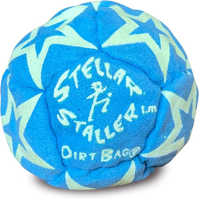 DIRTBAG All Star Footbag 3 Pack with Pouch, 100% Handmade, Premium Quality, Bright Vivid Colors, Signature Carry Bag