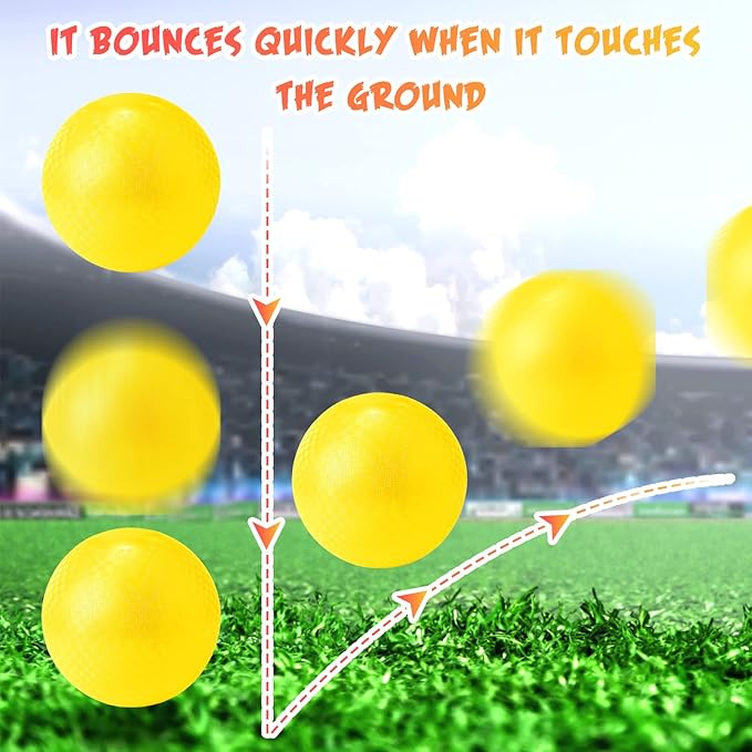 Jerify 12 Pcs Playground Balls Bulk 10 Inch Kickball Bouncy Balls for Kids Inflatable Bouncing Handball for Kids Adults Indoor Outdoor Games Gym Picnic Camp Yoga Exercise