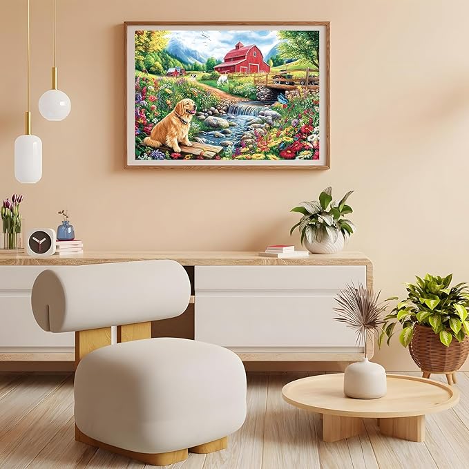 500 Piece Jigsaw Puzzle for Adults –Dog Nature Jigsaw Puzzles 500 Pieces, River Animal Puzzles for Adults 500 Pieces, Challenging Perfect for Game Nights, 20.5 X 15 in