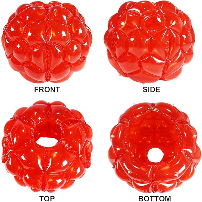 SUNSHINEMALL 2 Pack Inflatable Bumper Balls for Kids Giant Zorb Ball Sumo Balls Human Hamster Ball Bubble Balls for Adults Full Body Buddy Outdoor Toys for Kids(36" Red)