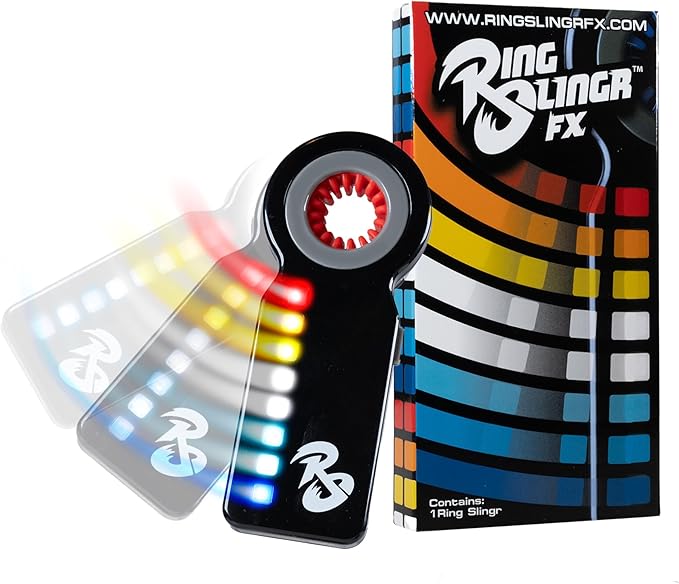 RingSlingr Light Up Fidget Spinner with 4 LED Modes, Unique Glow in The Dark Fidget Toys for Adults, Teens, and Kids