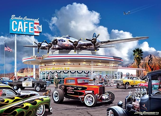 MasterPieces 1000 Piece Jigsaw Puzzle for Adults, Family, Or Youth - Bomber Command Café - 19.25"x26.75"