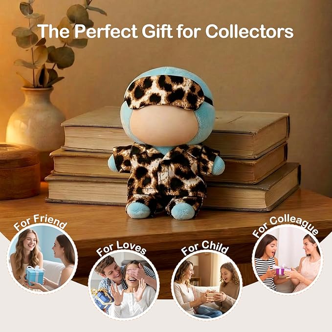 2 Sets 17cm Doll Pajamas Clothes Set, 17cm Doll Outfit with Accessories, Good Night Bedding Pajamas, Sleep Pants & Eye Mask, Dress Up Outfit for Collectors & Display, Gift for Women