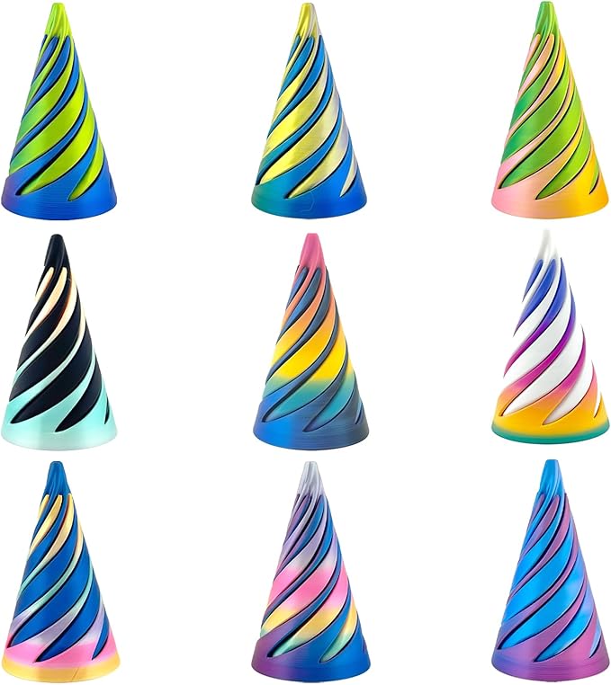 Valentines Day Gifts 9 Packs Impossible Cone,Impossible Cones passthrough Impossible Pyramid for Relaxing,Spiral Fidget Toy passthrough Impossible Cone,Birthday for Adults & Kids