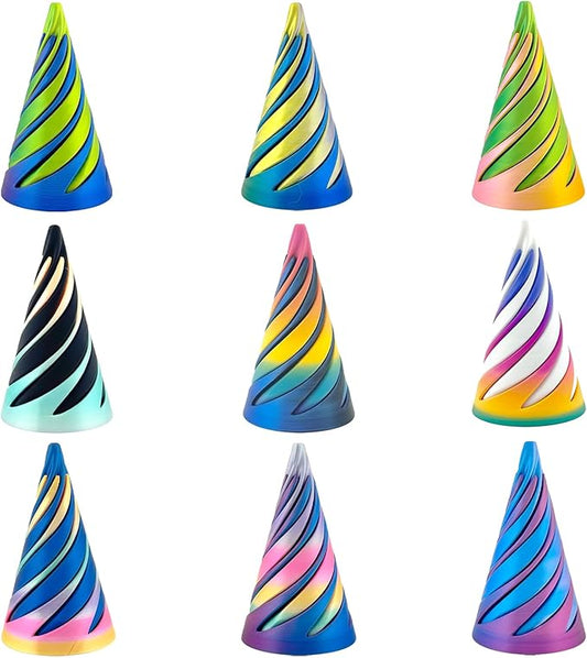 Valentines Day Gifts 9 Packs Impossible Cone,Impossible Cones passthrough Impossible Pyramid for Relaxing,Spiral Fidget Toy passthrough Impossible Cone,Birthday for Adults & Kids