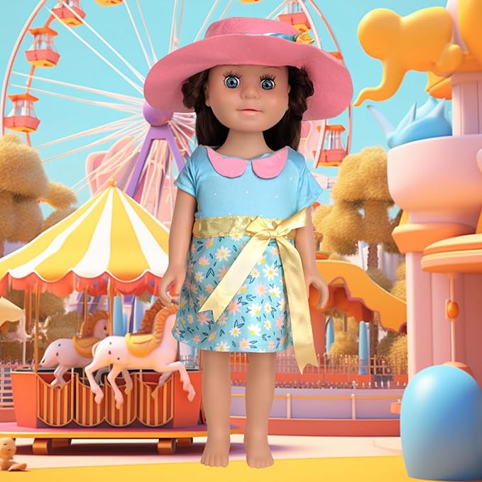 10 Sets of 18 Inch American Doll Clothes, Including 10 of Doll Clothing Dress Outfits for American Dolls, Birthday Gifts for Kids