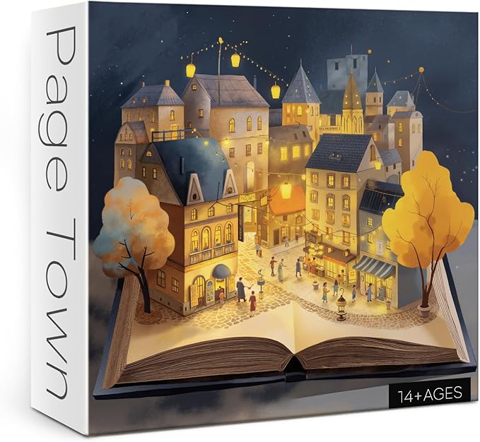 Fantasy Book Villages Puzzles for Adults 1000 Pieces Nature, Vintage Country Towns Beautiful Landscape Art Jigsaw Puzzles, Impossible Hard Difficult Challenging Puzzle