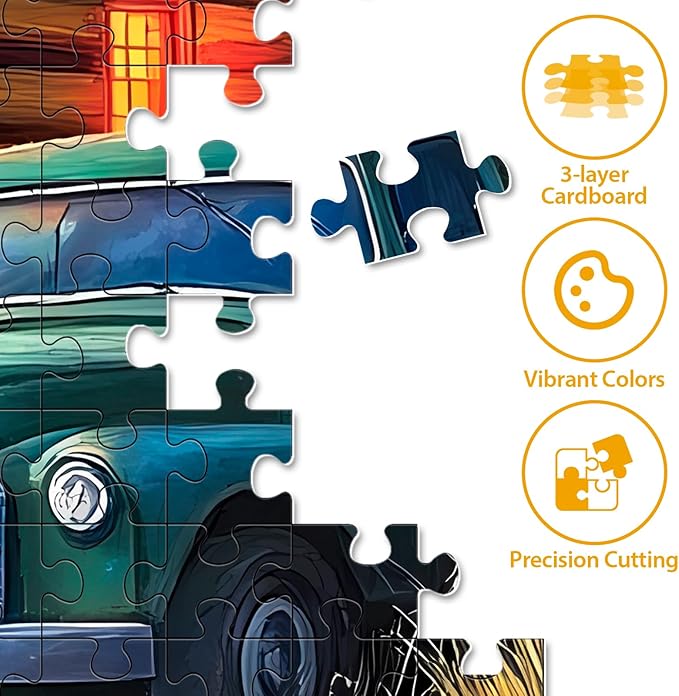 500 Piece Puzzle for Adults Puzzle Dog Duck Car Jigsaw Puzzle, Recycled Cardboar Jigsaw Puzzles 500 Pieces for Senior, Challenging Puzzles Family Birthday Party Toy Gift for Friends 20.5"x15"