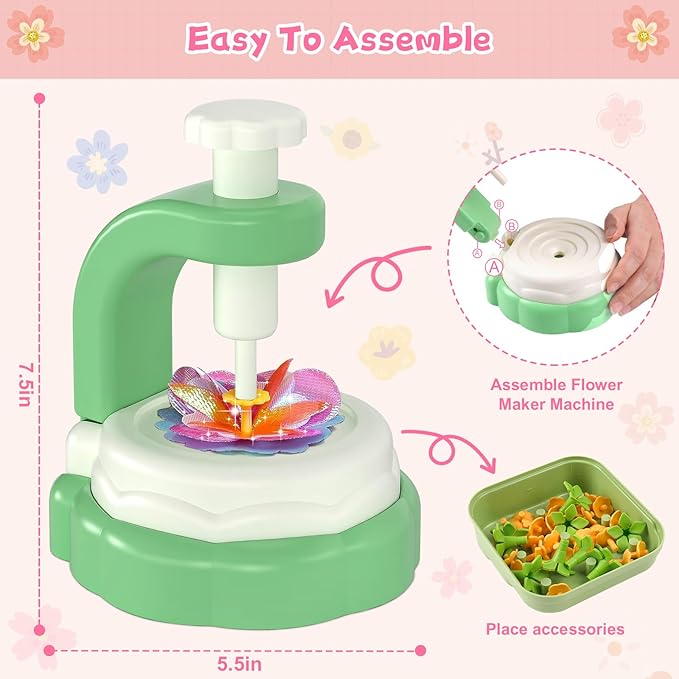 M SANMERSEN DIY Arts and Crafts Kits for Kids Ages 4-8-12 Flower Bouquet Toys Craft Kit for 4 5 6 7 8 Year Old Girls Ideas Birthday Gift,Classroom Educational Activity Toy for Toddler Kids Girls