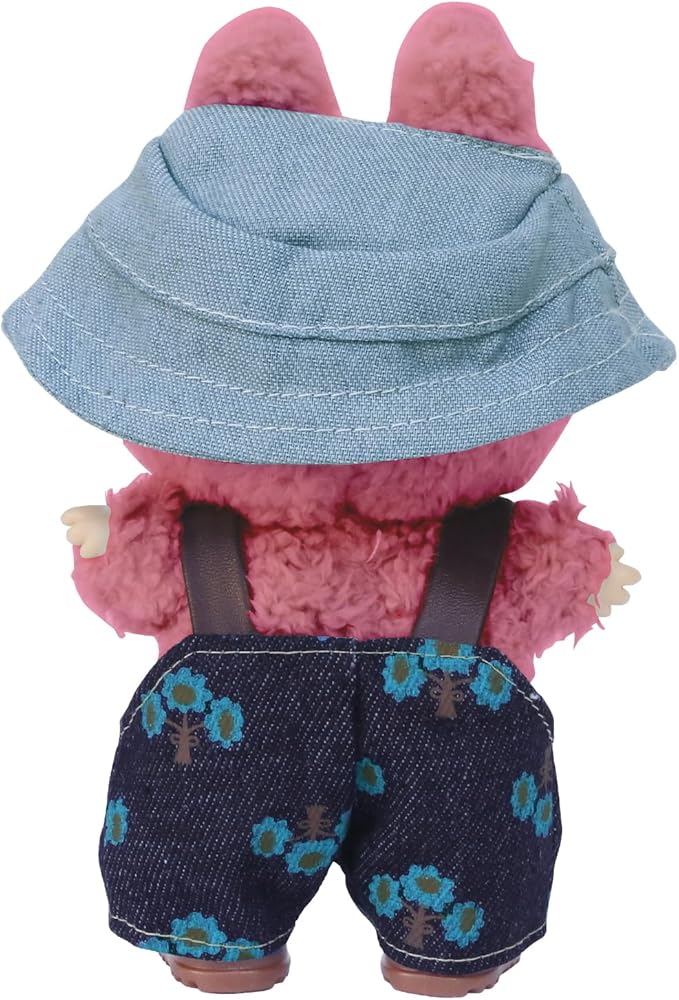 17cm Doll Clothes Sets(No Doll) Flower Jeans Outfits Handcrafted Designer Clothes Including Hat Overall and Shoes